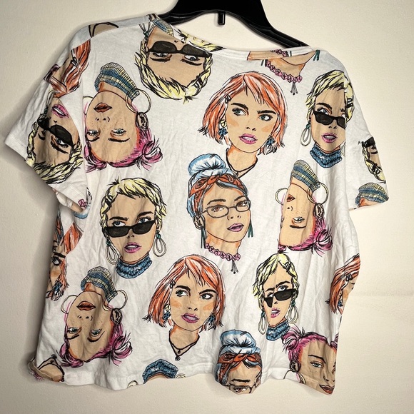 Zara Graphic Crop tShirt - pre loved / - Picture 2 of 6